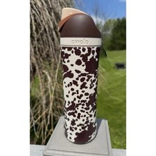 Owala FreeSip 24/32 Oz Bottle "Cowgirl Core" Edition Animal Print Cow Brown