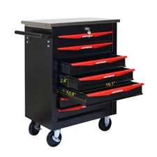 7-Drawer Multifunctional Tool Cart – Rolling Storage with Stainless Steel Top & 