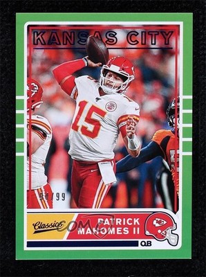 2019 Panini Chronicles Classics Blue 94/99 Patrick Mahomes II #C-21 0q5