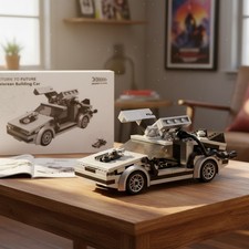 Juego de construcción Future Delorean 212 piezas - Regalo perfecto para coleccionistas de películas