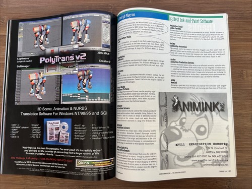Animation Magazine Celebrating 13 Lucky Years February 1999 Vintage Ads - Foto 16 di 20