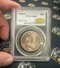 1954-S Franklin Half Dollar 50C Business Strike PCGS MS64 Gold CAC 90% Silver