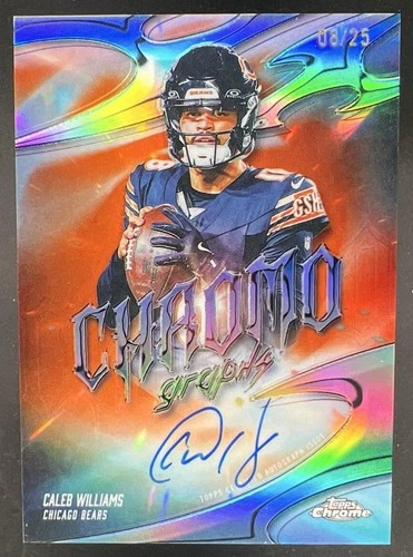 2025 Topps Chrome Caleb Williams Orange Refractor (RAW)