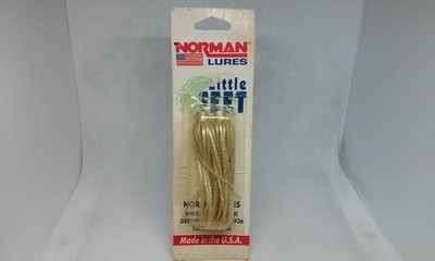 Vtg Norman Little Feet Skirt White/Sil 3.5'' Trailer/jig/Spinnerbait fishing Lure