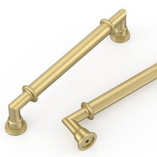 10 PCS Brushed Gold Kitchen Cabinet Handles Pulls Hardware 5 Inch 128mm Cup