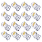  100 PCS Ethernet Cable Crimp Connector Network Plug for Standard