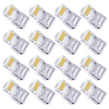 100 PCS Ethernet Cable Crimp Connector Network Plug for Standard