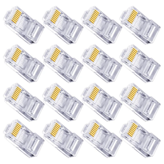 100 PCS Ethernet Cable Crimp Connector Network Plug for Standard