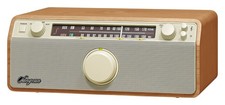 Sangean WR-12 AM/FM/Aux-In Stereo Analog Wooden Cabinet Radio Walnut 