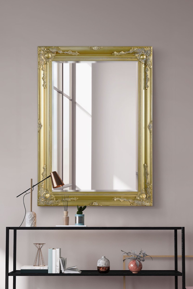 Large Mirror Gold Antique Shabby Chic Wall 3Ft6 X 2Ft6 108cm X 78cm