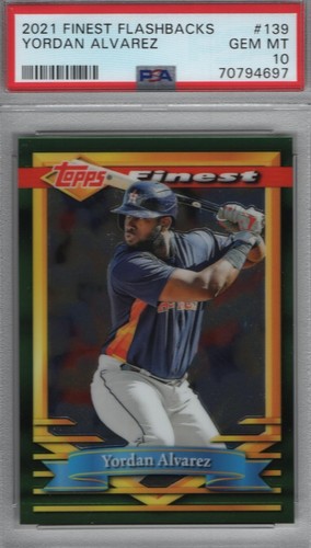 Yordan Alvarez 2021 Finest Flashbacks # 139 PSA 10 Houston Astros Pop 1