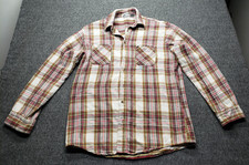 Big Mac Flannel Shirt Men’s L Tall Brown Plaid Long Sleeve Button Up Vintage