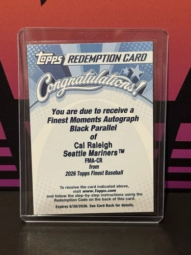 2026 Topps Finest Cal Raleigh Black (RAW)