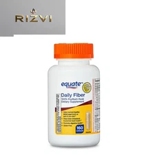 Equate 100% Psyllium Husk Daily Fiber Dietary Supplement, 160 Capsules