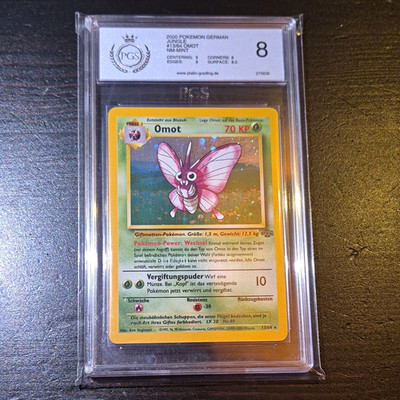 Pokémon Omot Jungle 2000 Deutsch 13/64 Holo Rare, PGS Grade 8, 70 KP