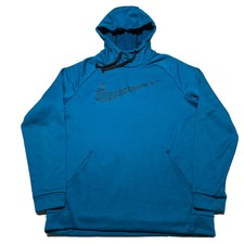 Nike Hoodie Mens Large Blue Pullover Swoosh Athletic Hip Hop Sports Streetwear