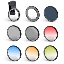 NEEWER 67mm ND+CPL+FX Filter Set w/Phone Clamp, for iPhone/Samsung