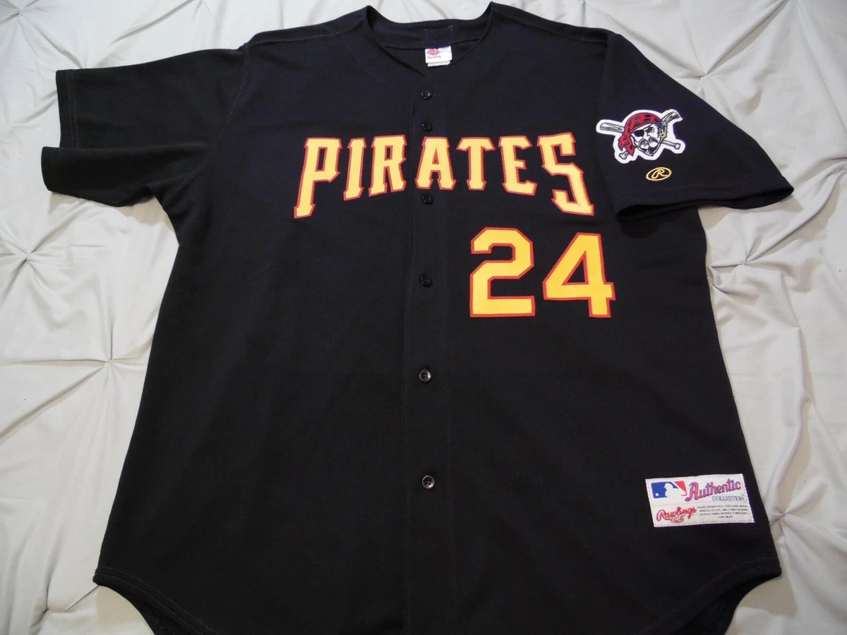 Barry Bonds Pittsburgh Pirates Authentic Black Alternate Jersey Rawlings Sz  52