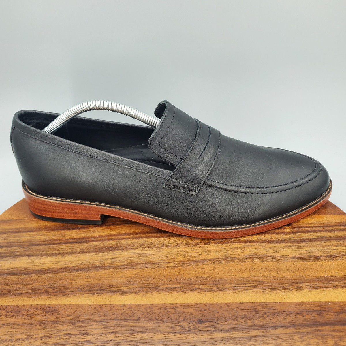 Nisolo Men\'s Black Leather Loafers Alejandro Woven Slip-On 2.0 Woven Black main image 2