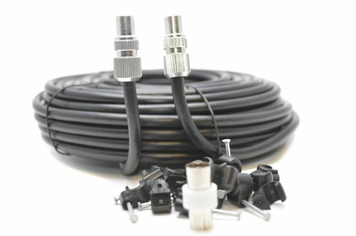 TV Ariel Lead video lead TV Lead, Aerial Coax Cable RF lead RG6 7mm Black 5m - Picture 8 of 11