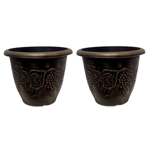 Decorative Outdoor Flower Pot | Antique Look Grapevine Patio Planter 37cm - Picture 37 of 44
