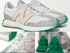 New Balance + Casablanca 327 suede-trimmed leather sneakers shoes 42.5