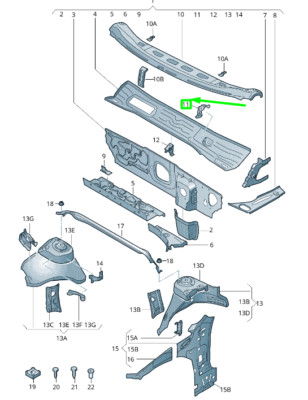 NEU VW GOLF 5G MK7 SCHEIBENWISCHERHALTERUNG RHD 5G2805327 ORIGINAL