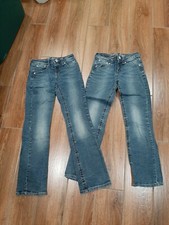 2 Pair Sz 10 R Justice Straight Leg Jeans