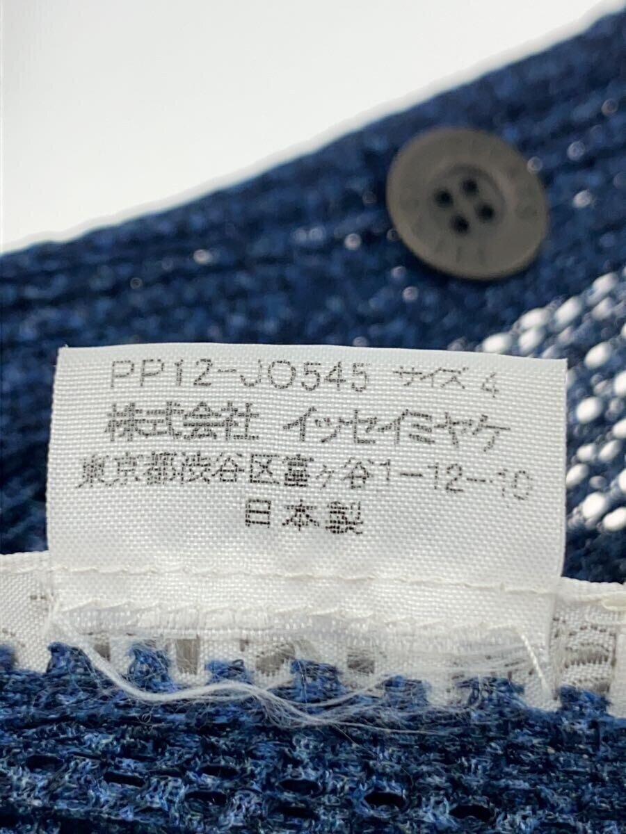 PLEATS PLEASE ISSEY MIYAKE◆カーディガン(薄手)/4/ポリエステル/NVY/PP12-JO545 PLEATS PLEASE ISSEY MIYAKE ◇ Cardigan (thin) / 4