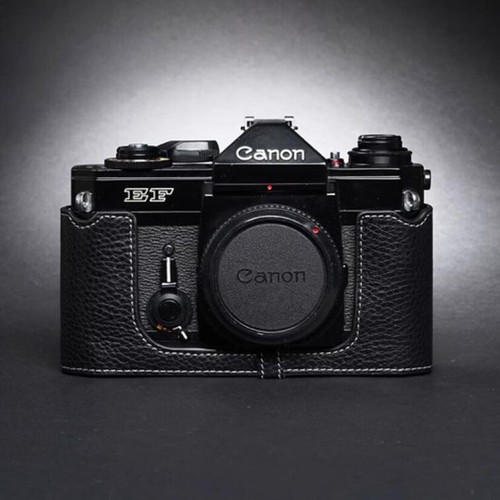 Nuova custodia mezza fotocamera in vera pelle fatta a mano per fotocamera Canon EF pellicola - Foto 2 di 24