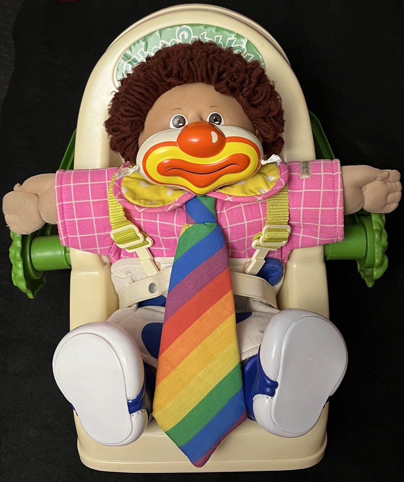 Cabbage Patch Circus Clown Doll with Rainbow Tie Suspenders & Shoes Carrier
