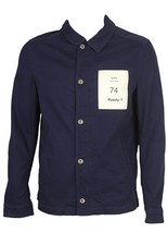 ZARA MAN Men's BLAIR Zipper/Button Front Collared JACKET DARK BLUE, Medium, M 