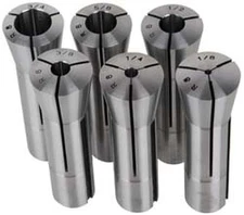 Lyndex 6 Piece, 1/8 to 3/4" Capacity, R8 Collet Set Increments of 1/8"