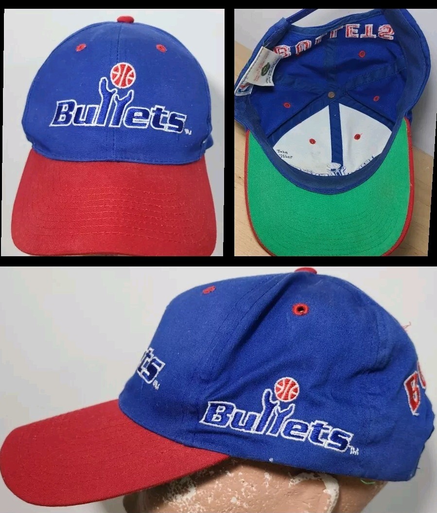 Vtg 90s Washington Bullets / Wizards Two Tone G Cap Snapback  display picture 2