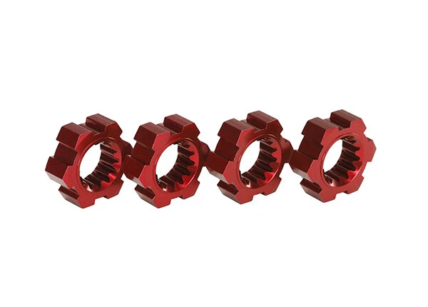 Traxxas Porte-Roue, Hexagonal, Alu (Rouge-Anodisé) (4) XMAXX - Photo 1/1