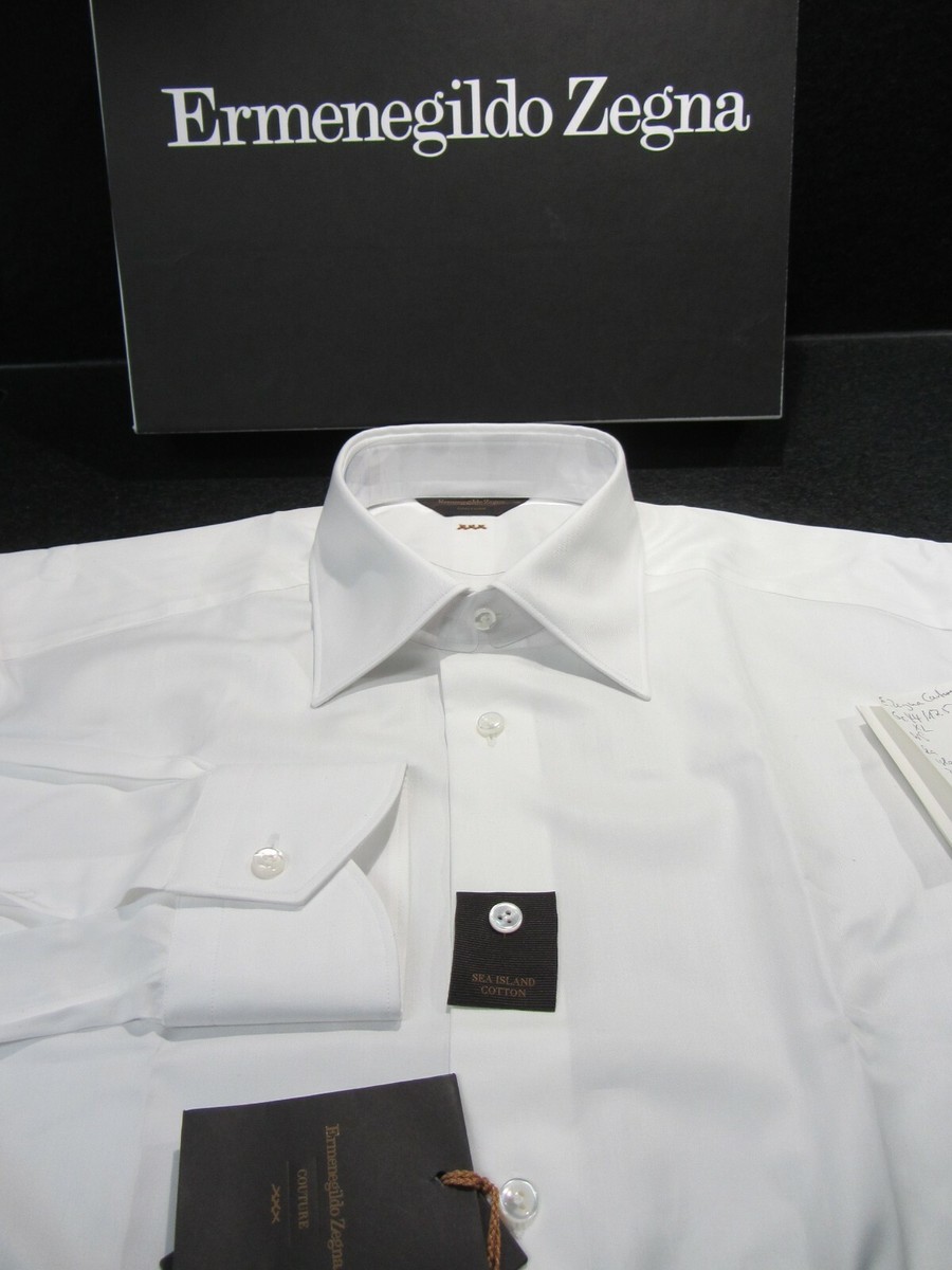 Ermenegildo Zegna COUTURE 44 17,5 SEA ISLAND COTTON SEHR EXCLUSIV