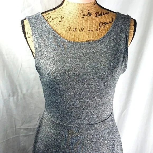 Divided by H M womens dark Gray A line dress skater dress size Small