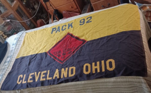 vintage Cub Scout flag- Pack 92 CLEVELAND, OHIO 60x34