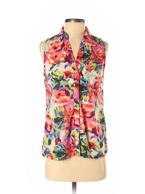 The Limited Floral Sleeveless Ashton Button Down