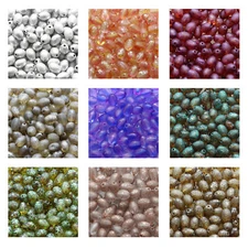 Rutkovsky 111-29001 Olive Pressed Beads Czech Glass 13x10mm Size 10 pieces