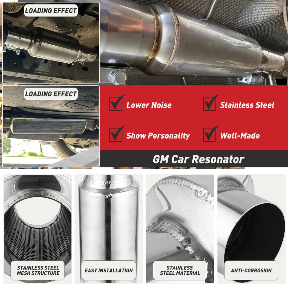 Silenciador de escape ID/OD de 3" resonador sonido profundo 16" de largo para Z1 Z3 Z4 Z8 cupé Foto 3 de 4