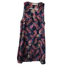 VICTORIA'S SECRET x VINTAGE Gold Label semi sheer paisley dress Small