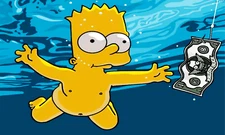 THE SIMPSONS BART NIRVANA FUNNY  STRETCHED  CANVAS WALL ART READY TO HANG CP185