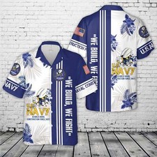 US Navy SEABEES Naval Construction Force NCF Hawaiian Shirt