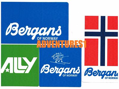BERGANS OF NORWAY BACKPACKS, CLOTHING, TENTS & ALLY CANOES  DECAL STICKER, NEW!