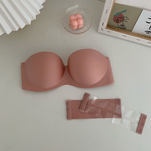 Seamless Strapless Bralette Underwear Tube Top Push Up Bra Lingerie Adjustable - Picture 12 of 16
