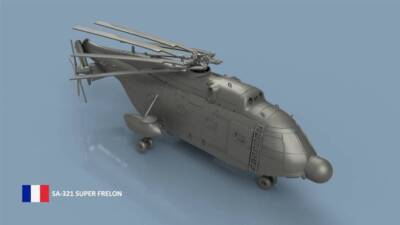 L'Arsenal Models 1/700 SUPER FRELON FOLDED BLADES (2) 3D Printed