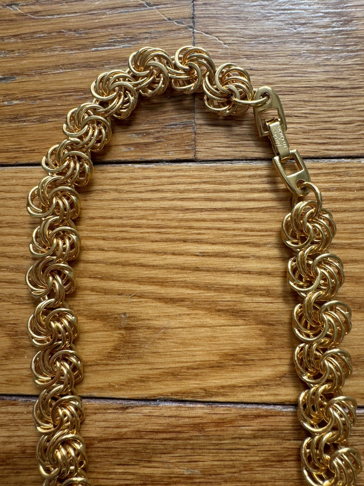 NAPIER chunky Gold Tone Rope Twist Knot chain necklac… Gem