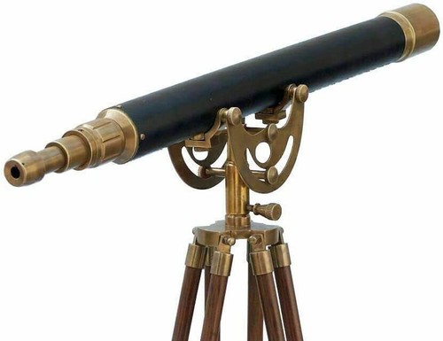 Handmade Telescope Metal Antique Telescope with Wooden Tripod Stand Décor - Picture 4 of 4
