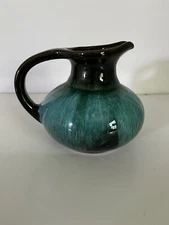 Blue Mountain Pottery Small Pitcher Ewer Creamer Vase Drip Glaze BMP Canada 4”